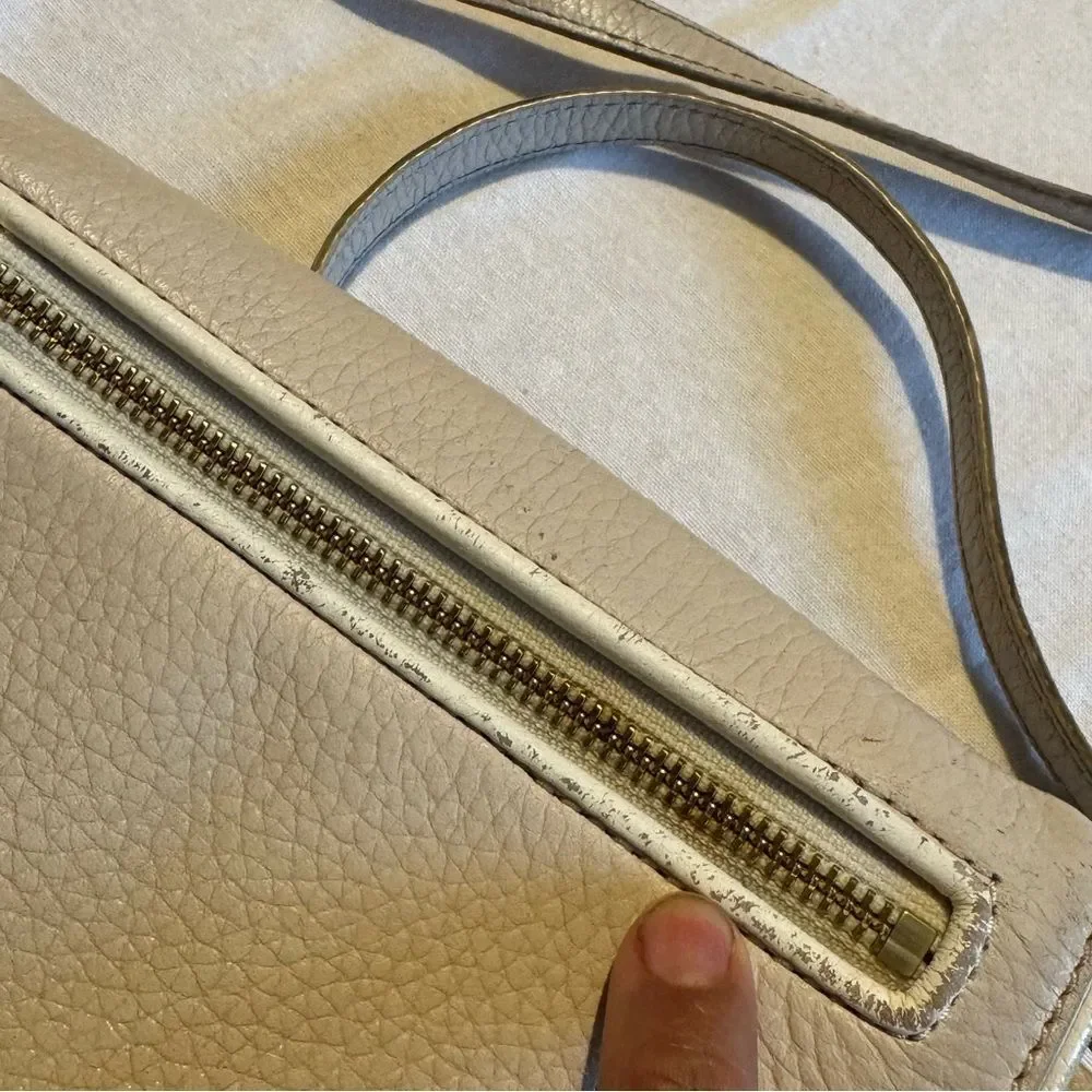 Kate Spade Chester Street Avie Tassel Flap Close Zip-Around‎ Crossbody Bag Cream